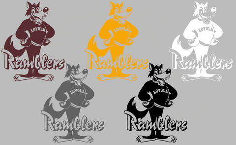 Loyola Chicago Ramblers Retro Throwback Logo Premium DieCut Vinyl Decal PICK COLOR & SIZE