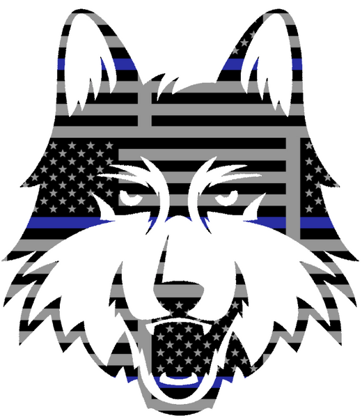 Loyola Chicago Ramblers Mascot Logo Thin Blue Line American Flag Premium DieCut Vinyl Decal PICK SIZE