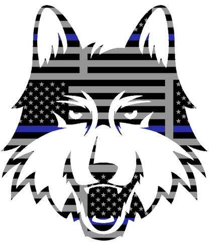 Loyola Chicago Ramblers Mascot Logo Thin Blue Line American Flag Premium DieCut Vinyl Decal PICK SIZE