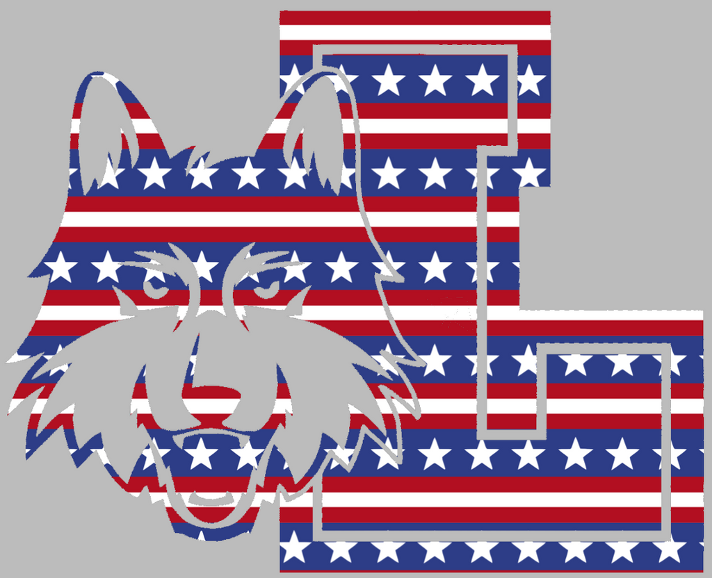 Loyola Chicago Ramblers Team Logo Stars & Stripes USA American Flag Vinyl Decal PICK SIZE