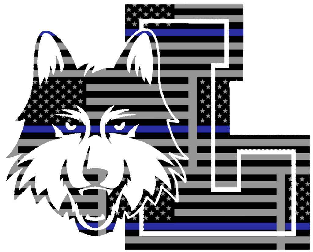 Loyola Chicago Ramblers Team Logo Thin Blue Line American Flag Premium DieCut Vinyl Decal PICK SIZE
