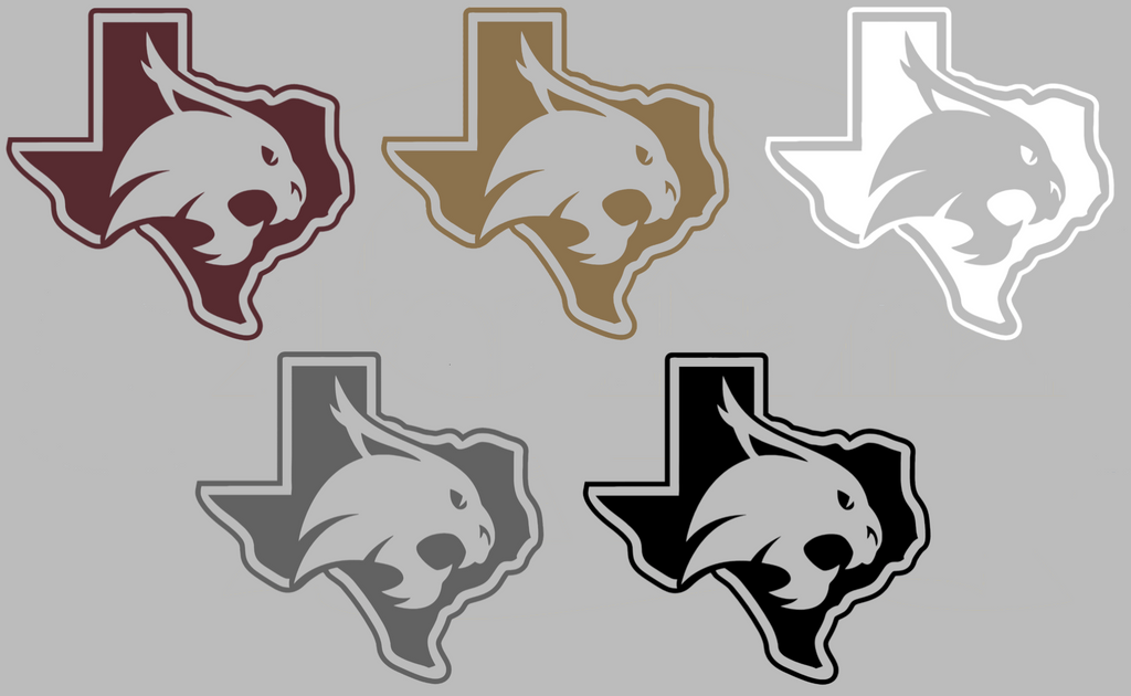 Texas State Bobcats Alternate Logo Premium DieCut Vinyl Decal PICK COLOR & SIZE
