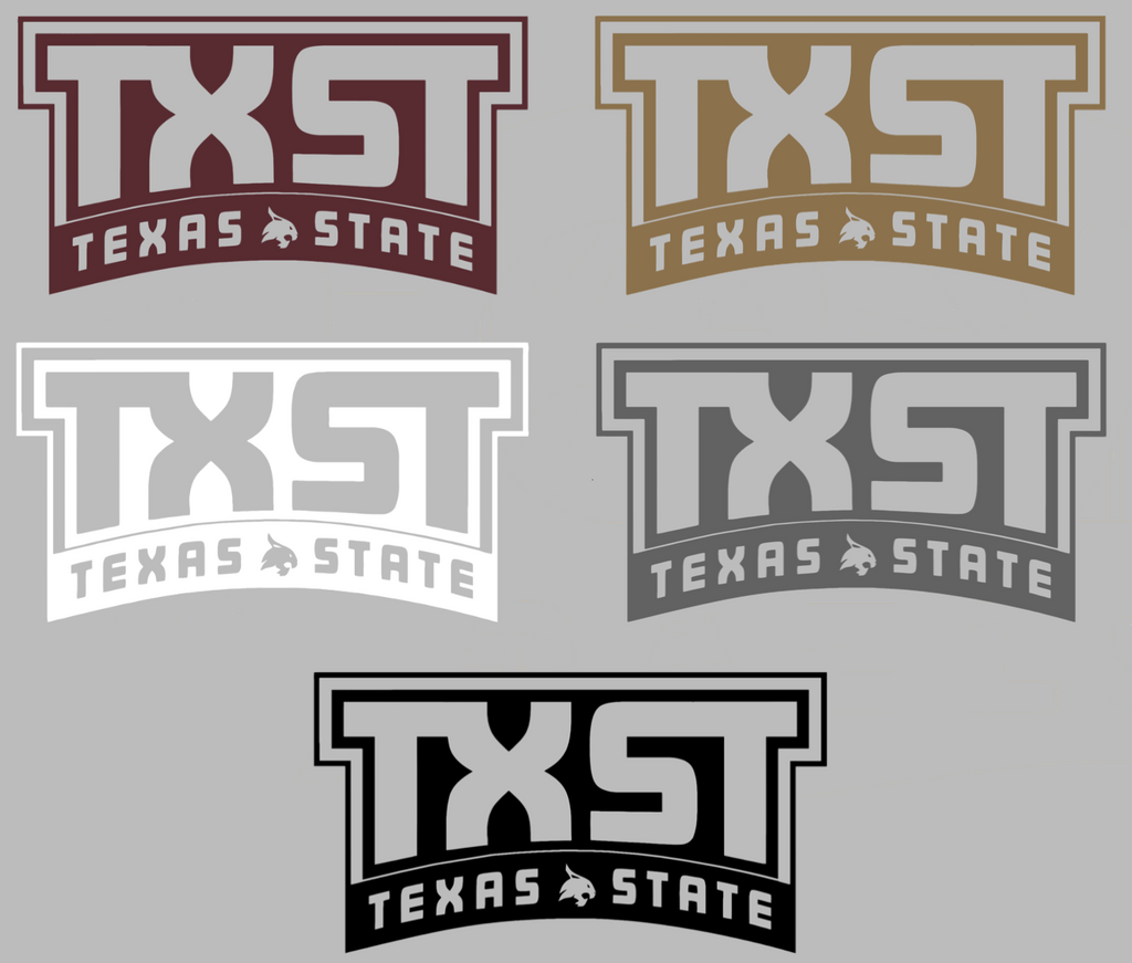 Texas State Bobcats TXST Logo Premium DieCut Vinyl Decal PICK COLOR & SIZE
