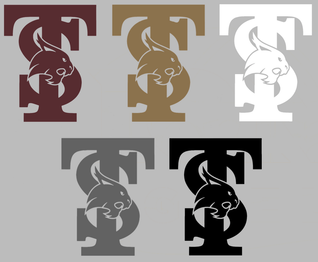 Texas State Bobcats TS Logo Premium DieCut Vinyl Decal PICK COLOR & SIZE