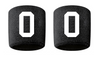 Custom Number Black w/ White Sweatband Wristband Embroidered Stitched Football Baseball Soccer Softball Basketball Lacrosse