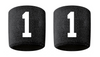 Custom Number Black w/ White Sweatband Wristband Embroidered Stitched Football Baseball Soccer Softball Basketball Lacrosse