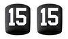 Custom Number Black w/ White Sweatband Wristband Embroidered Stitched Football Baseball Soccer Softball Basketball Lacrosse
