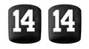 Custom Number Black w/ White Sweatband Wristband Embroidered Stitched Football Baseball Soccer Softball Basketball Lacrosse