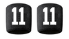 Custom Number Black w/ White Sweatband Wristband Embroidered Stitched Football Baseball Soccer Softball Basketball Lacrosse
