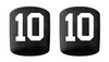 Custom Number Black w/ White Sweatband Wristband Embroidered Stitched Football Baseball Soccer Softball Basketball Lacrosse