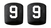 Custom Number Black w/ White Sweatband Wristband Embroidered Stitched Football Baseball Soccer Softball Basketball Lacrosse