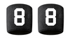 Custom Number Black w/ White Sweatband Wristband Embroidered Stitched Football Baseball Soccer Softball Basketball Lacrosse
