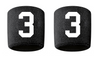 Custom Number Black w/ White Sweatband Wristband Embroidered Stitched Football Baseball Soccer Softball Basketball Lacrosse