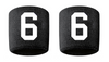 Custom Number Black w/ White Sweatband Wristband Embroidered Stitched Football Baseball Soccer Softball Basketball Lacrosse