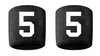 Custom Number Black w/ White Sweatband Wristband Embroidered Stitched Football Baseball Soccer Softball Basketball Lacrosse