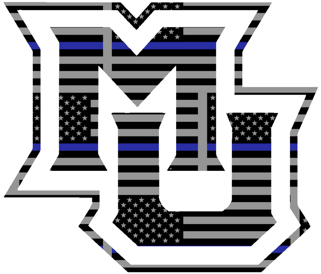 Marquette Golden Eagles Team Logo Thin Blue Line American Flag Premium DieCut Vinyl Decal PICK SIZE