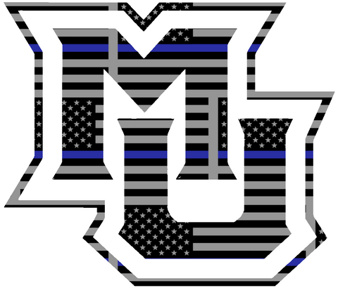 Marquette Golden Eagles Team Logo Thin Blue Line American Flag Premium DieCut Vinyl Decal PICK SIZE
