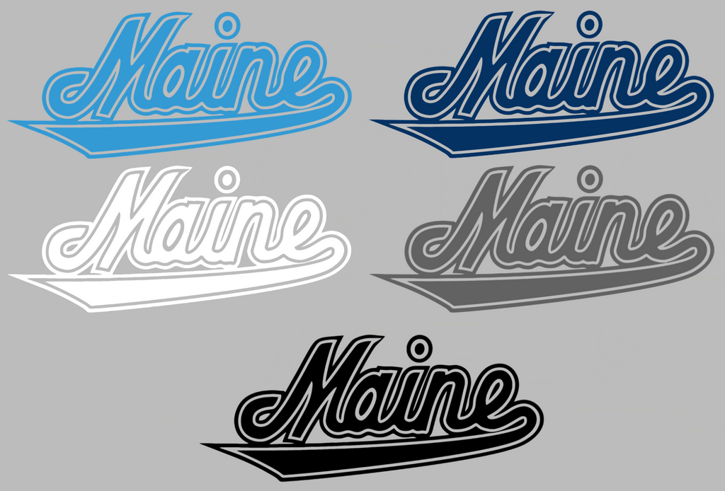 Maine Black Bears Script Team Name Logo Premium DieCut Vinyl Decal PICK COLOR & SIZE