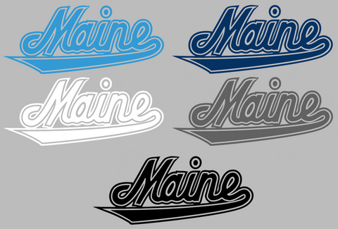 Maine Black Bears Script Team Name Logo Premium DieCut Vinyl Decal PICK COLOR & SIZE