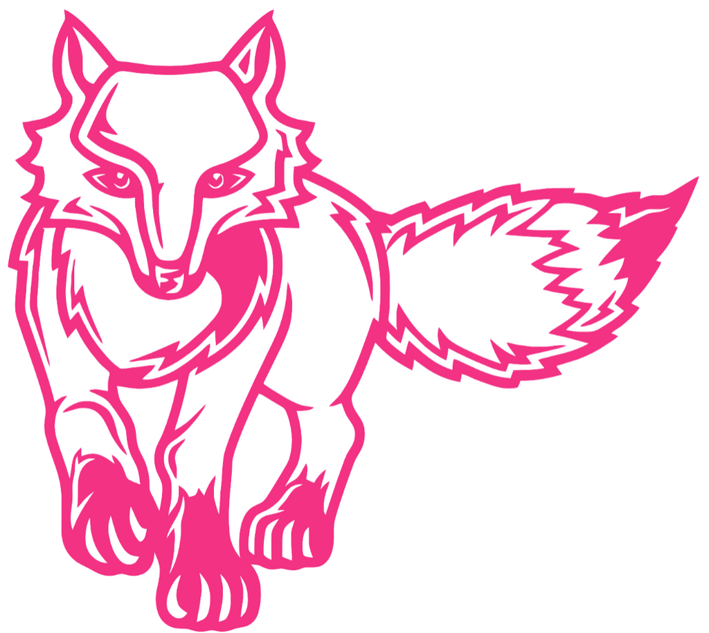 Marist Red Foxes HOT PINK Mascot Logo Premium DieCut Vinyl Decal PICK SIZE