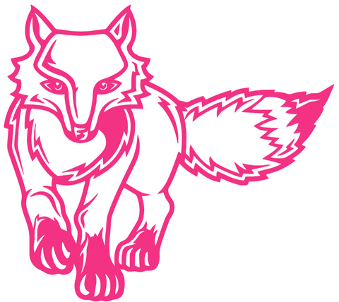 Marist Red Foxes HOT PINK Mascot Logo Premium DieCut Vinyl Decal PICK SIZE