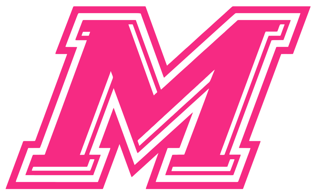 Marist Red Foxes HOT PINK M Logo Premium DieCut Vinyl Decal PICK SIZE