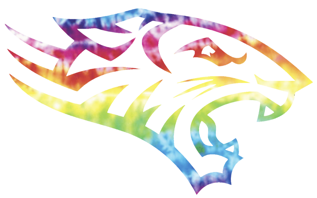 Towson Tigers Team Logo Crucial Catch Cancer Tie Dye Vinyl Decal PICK SIZE