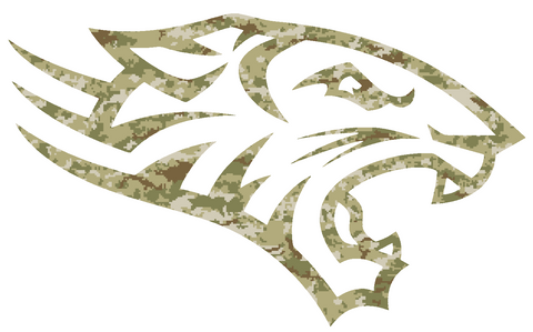 Towson Tigers Team Logo Salute to Service Camouflage Camo Vinyl Decal PICK SIZE