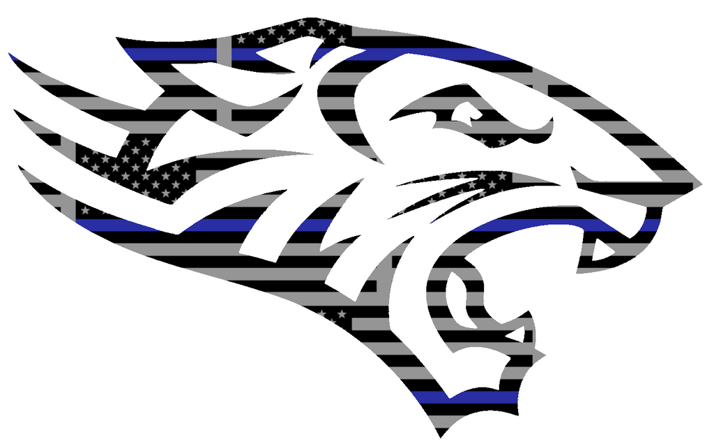 Towson Tigers Team Logo Thin Blue Line American Flag Premium DieCut Vinyl Decal PICK SIZE