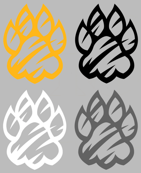 Towson Tigers Paw Print Logo Premium DieCut Vinyl Decal PICK COLOR & SIZE