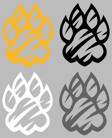 Towson Tigers Paw Print Logo Premium DieCut Vinyl Decal PICK COLOR & SIZE