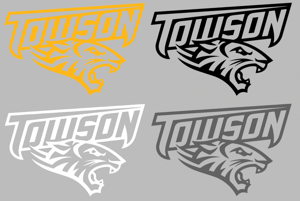 Towson Tigers Alternate Logo Premium DieCut Vinyl Decal PICK COLOR & SIZE