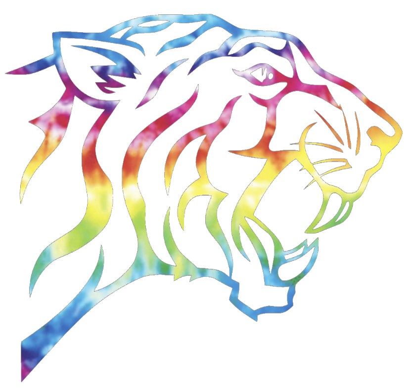 Texas Southern Tigers Mascot Logo Crucial Catch Cancer Tie Dye Vinyl Decal PICK SIZE