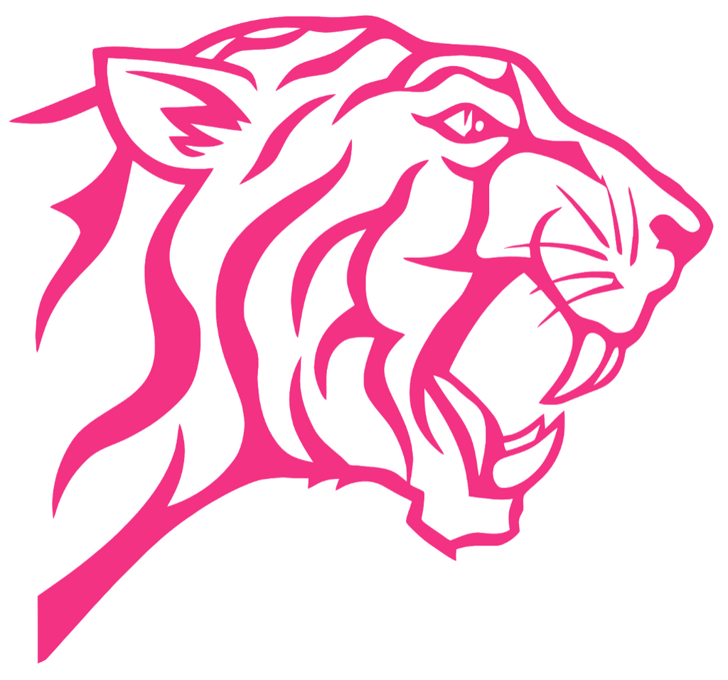 Texas Southern Tigers HOT PINK Mascot Logo Premium DieCut Vinyl Decal PICK SIZE