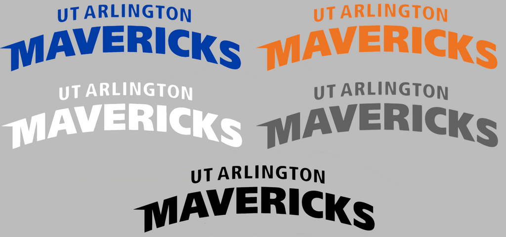 Texas Arlington Mavericks Team Name Logo Premium DieCut Vinyl Decal PICK COLOR & SIZE