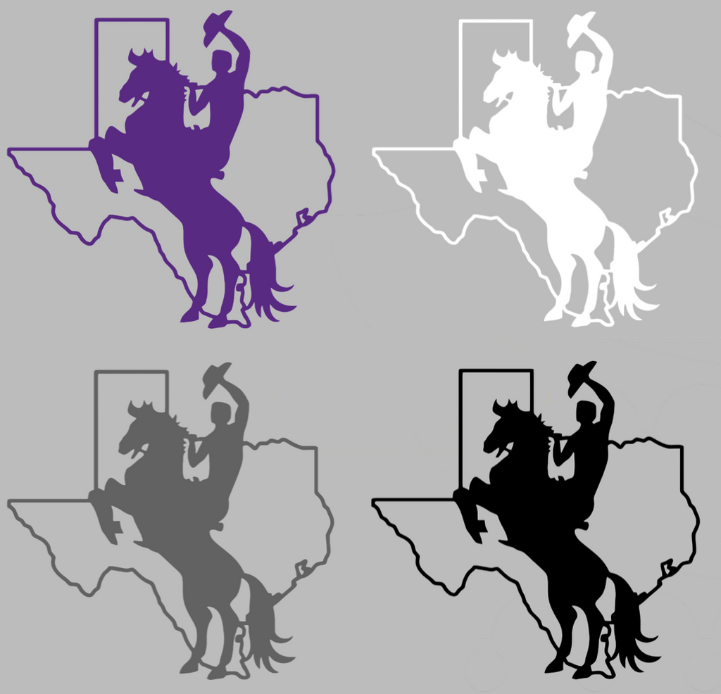 Tarleton Texans Retro Throwback Logo Premium DieCut Vinyl Decal PICK COLOR & SIZE