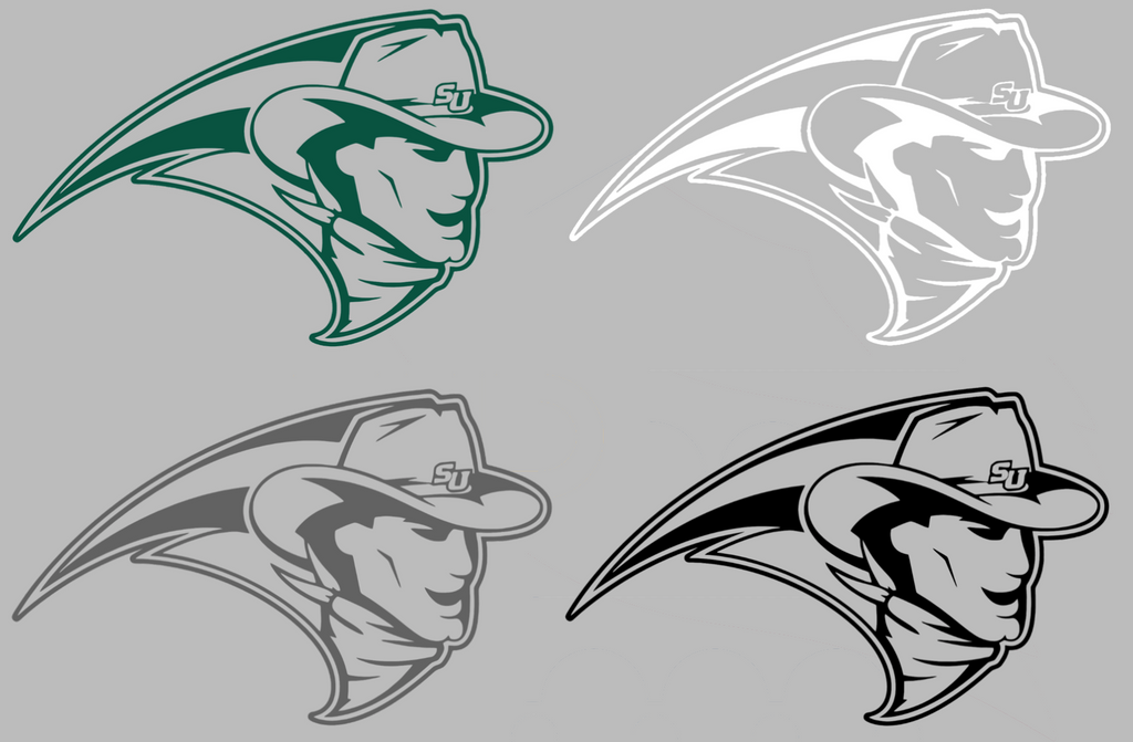Stetson Hatters Mascot Logo Premium DieCut Vinyl Decal PICK COLOR & SIZE
