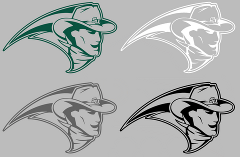 Stetson Hatters Mascot Logo Premium DieCut Vinyl Decal PICK COLOR & SIZE