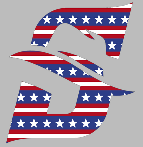 Stetson Hatters Team Logo Stars & Stripes USA American Flag Vinyl Decal PICK SIZE