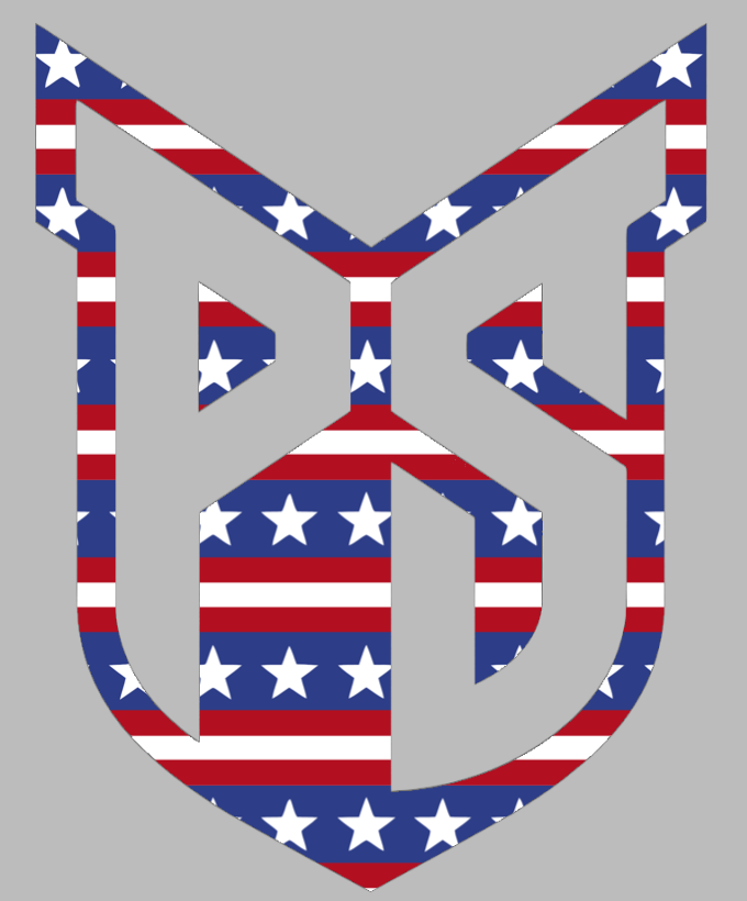 Portland State Vikings Team Logo Stars & Stripes USA American Flag Vinyl Decal PICK SIZE