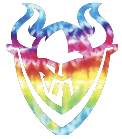 Portland State Vikings Mascot Logo Crucial Catch Cancer Tie Dye Vinyl Decal PICK SIZE