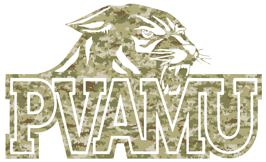 Prairie View A&M Panthers Team Logo Salute to Service Camouflage Camo Vinyl Decal PICK SIZE