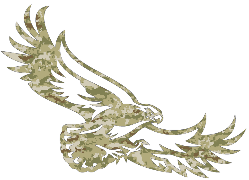 St Joseph Hawks Team Logo Salute to Service Camouflage Camo Vinyl Decal PICK SIZE