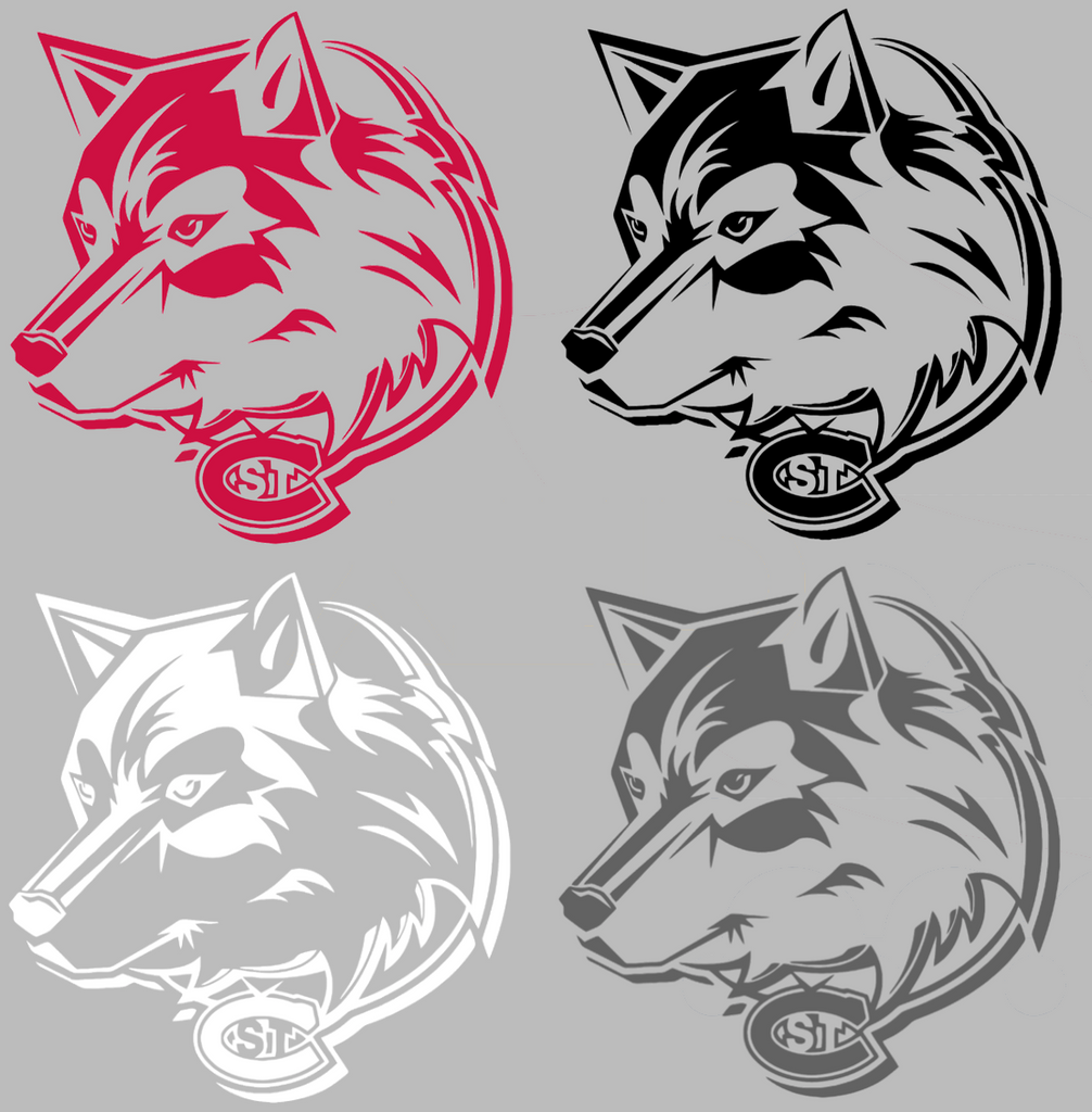 St Cloud State Huskies Retro Throwback Logo Premium DieCut Vinyl Decal PICK COLOR & SIZE