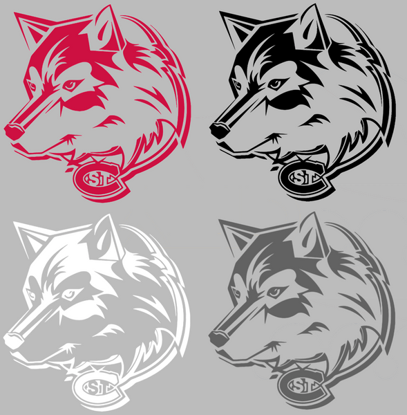 St Cloud State Huskies Retro Throwback Logo Premium DieCut Vinyl Decal PICK COLOR & SIZE