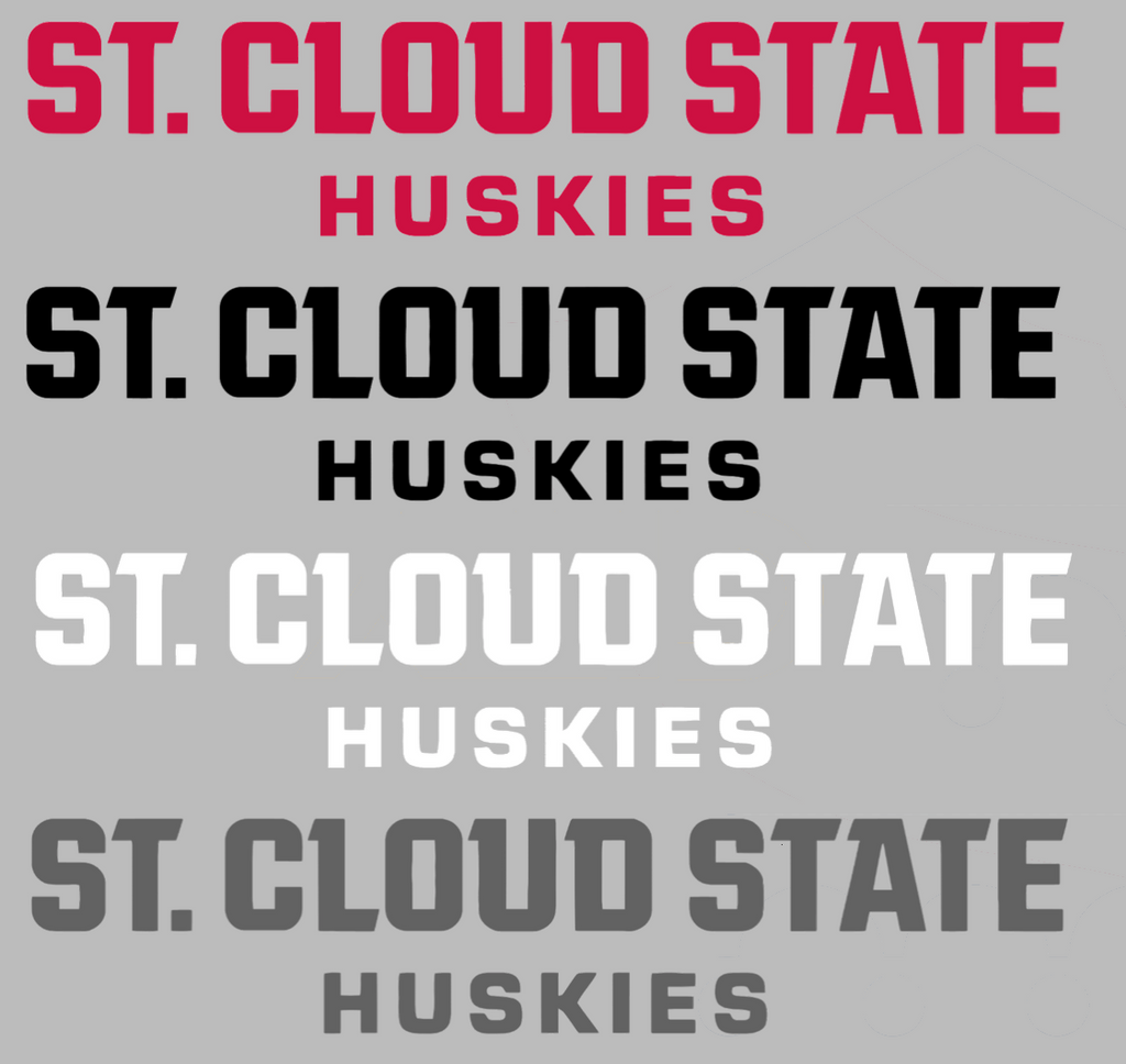 St Cloud State Huskies Team Name Logo Premium DieCut Vinyl Decal PICK COLOR & SIZE