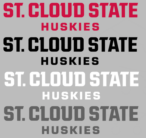St Cloud State Huskies Team Name Logo Premium DieCut Vinyl Decal PICK COLOR & SIZE