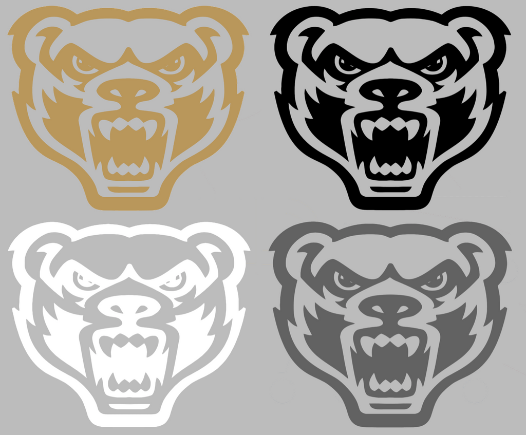 Oakland Golden Grizzlies Team Logo Premium DieCut Vinyl Decal PICK COLOR & SIZE