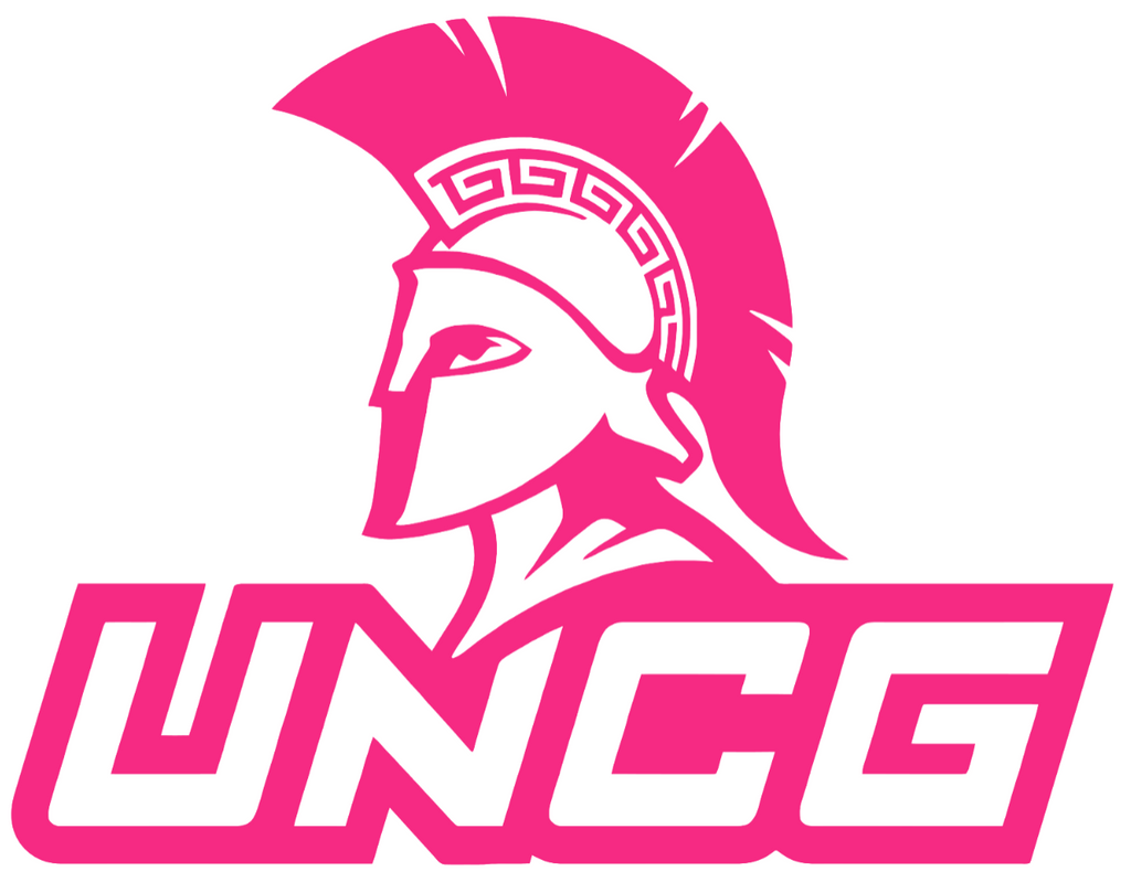 NC Greensboro Spartans HOT PINK Team Logo Premium DieCut Vinyl Decal PICK SIZE