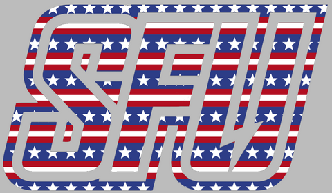 Saint Francis Red Flash Team Logo Stars & Stripes USA American Flag Vinyl Decal PICK SIZE